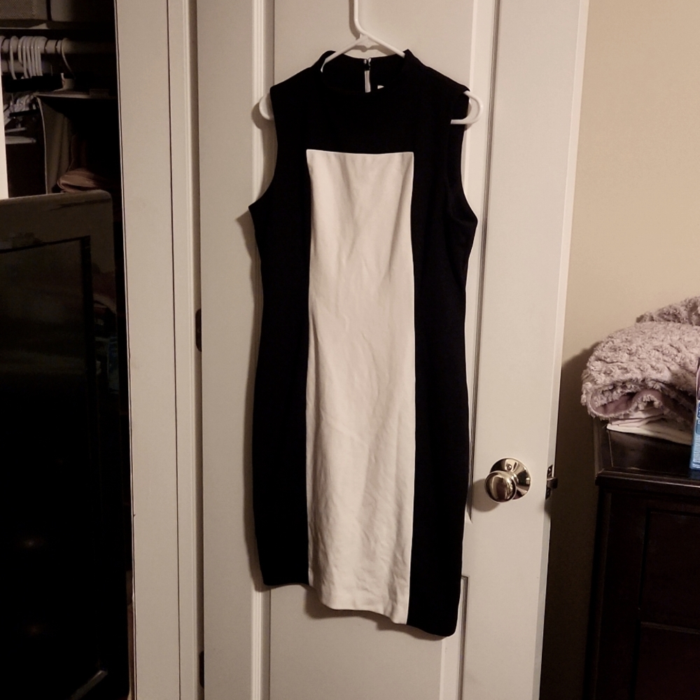 Black and white Calvin Klein dress